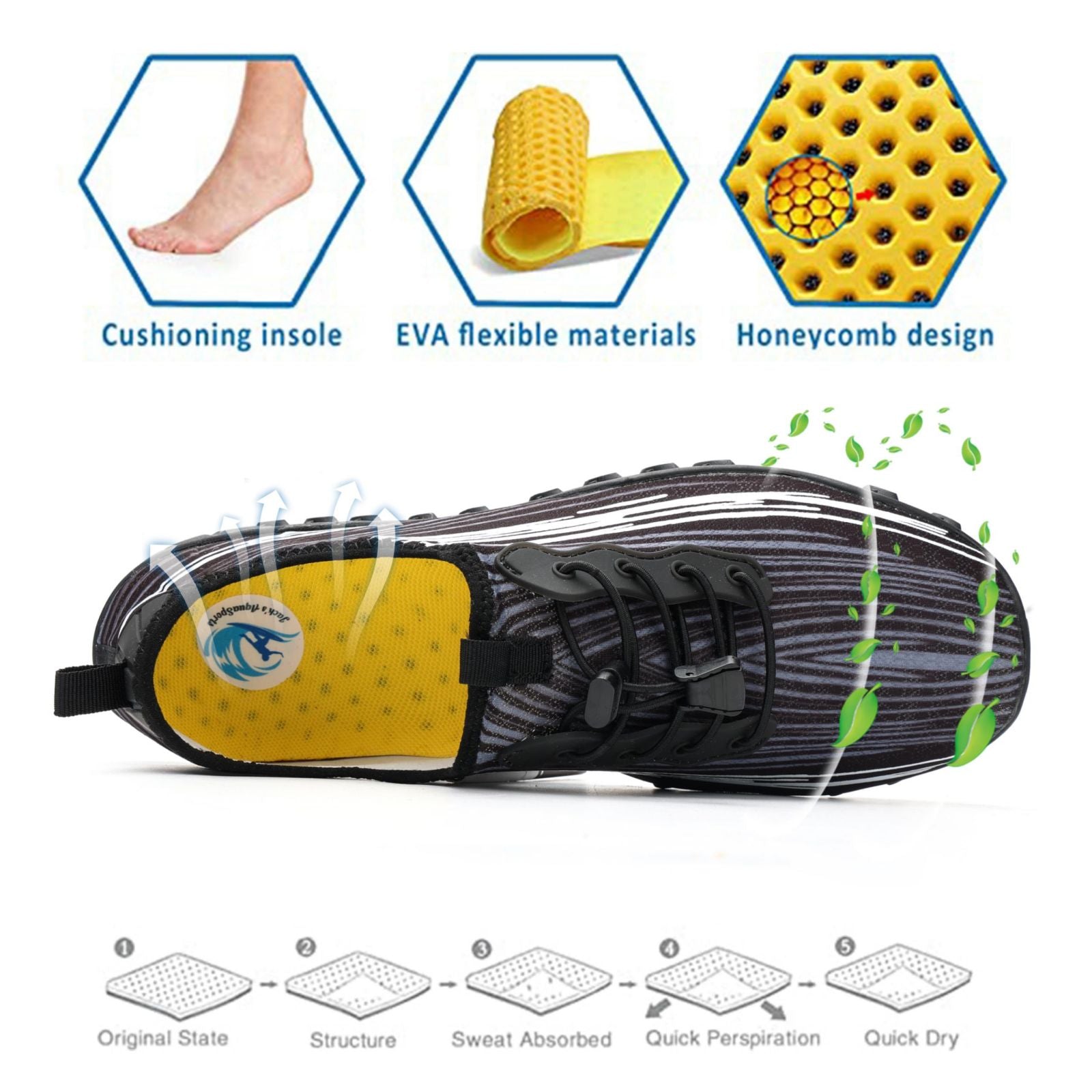Water Shoes for Men & Women - Quick-Dry Aqua Socks Beach Swimming Shoes for Surfing Boating Drifting Hiking Yoga Cycling Water Aerobics