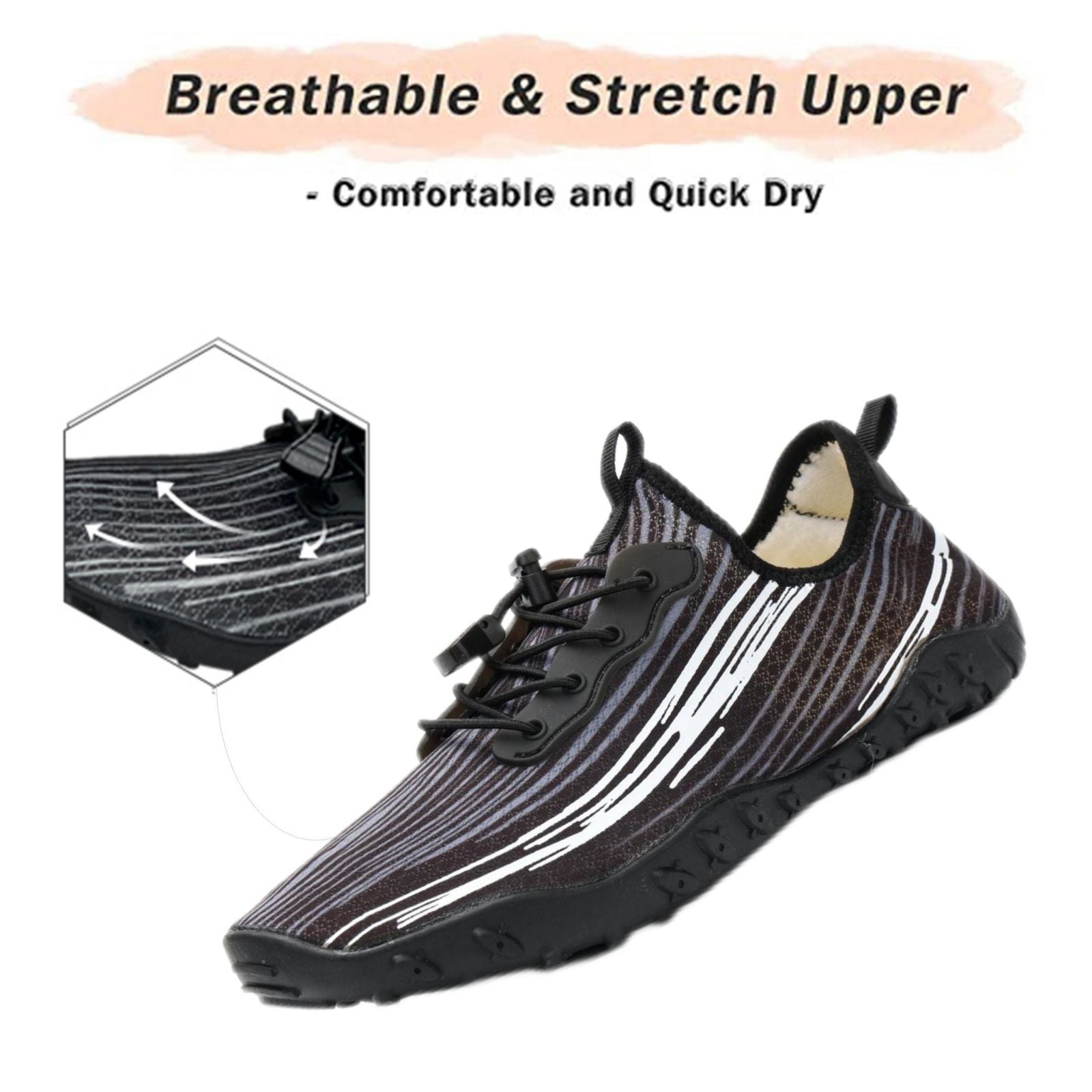 Water Shoes for Men & Women - Quick-Dry Aqua Socks Beach Swimming Shoes for Surfing Boating Drifting Hiking Yoga Cycling Water Aerobics