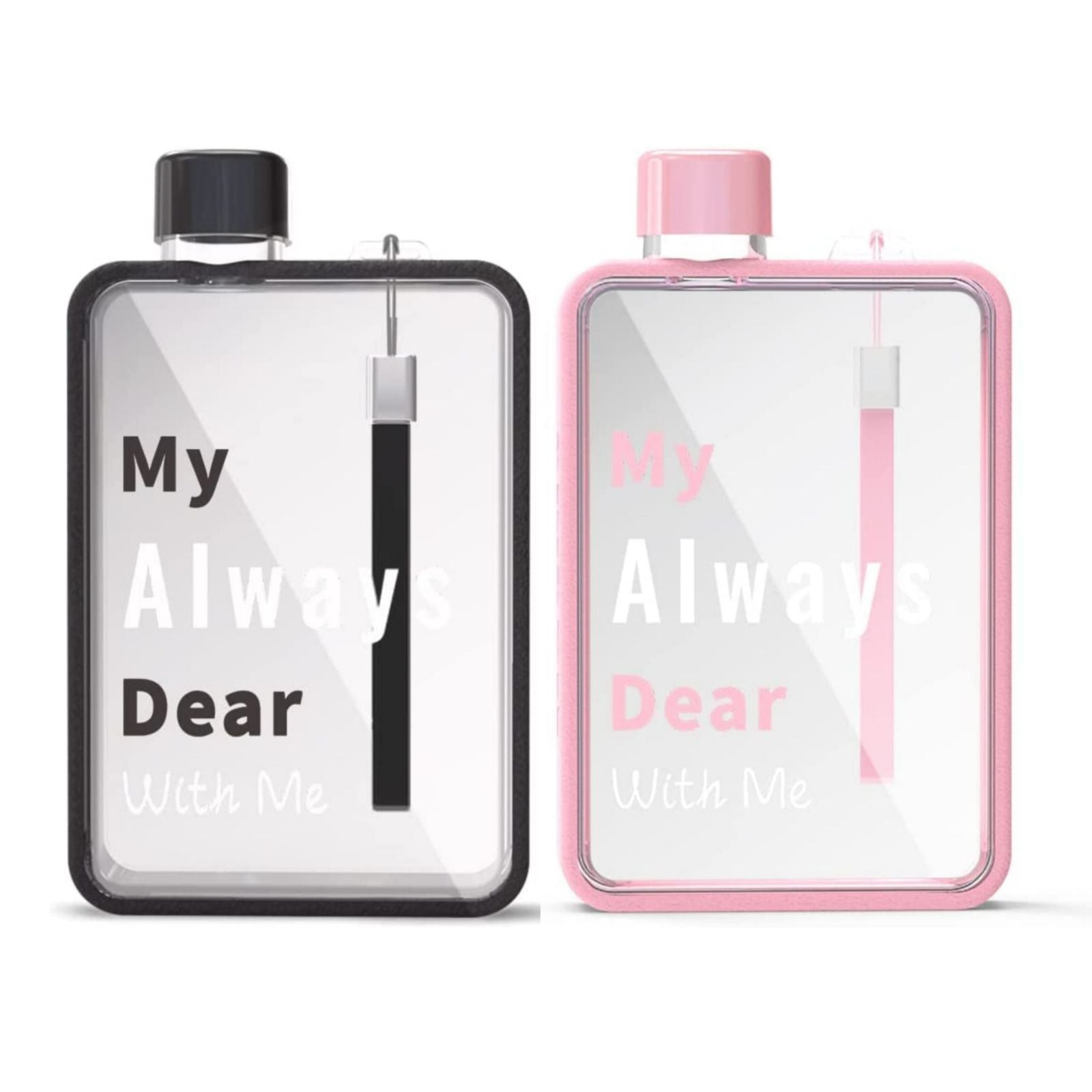 A5 Flat Water Bottle for Cold Drink/Warm Drink - BPA Free Water Bottle - Leak Proof. 380ml