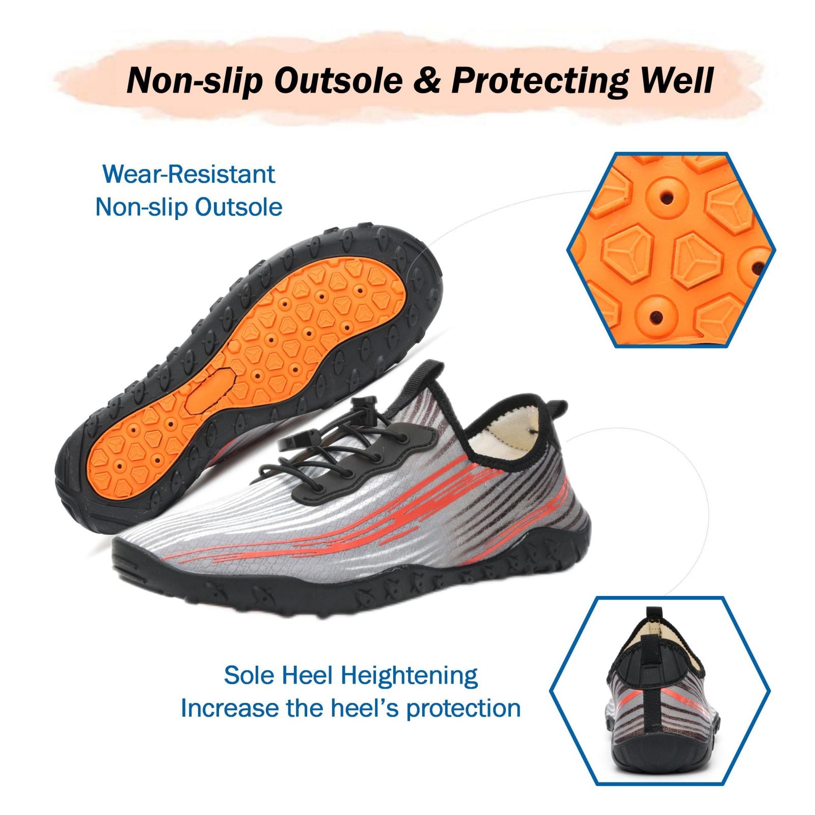Water Shoes for Men & Women - Quick-Dry Aqua Socks Beach Swimming Shoes for Surfing Boating Drifting Hiking Yoga Cycling Water Aerobics