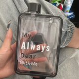 A5 Flat Water Bottle for Cold Drink/Warm Drink - BPA Free Water Bottle - Leak Proof. 380ml
