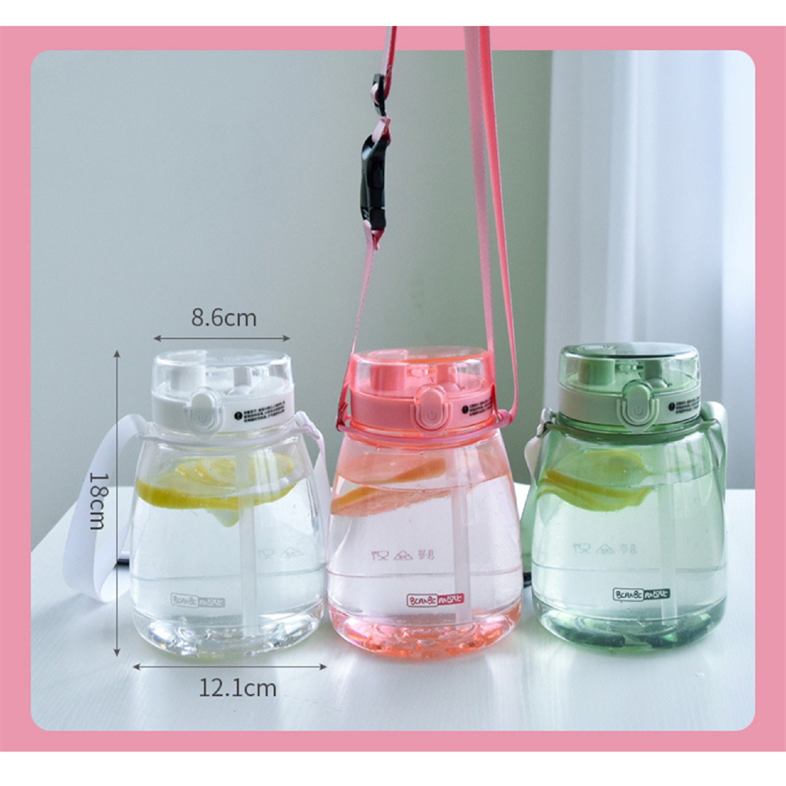 Outdoor Water Bottle With Straw 45oz (1300ml) Large Capacity