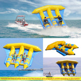 Inflatable 4 Person/Seat Towable Tube Inflatable Boat Raft Float Water Game Flying Fish Blower