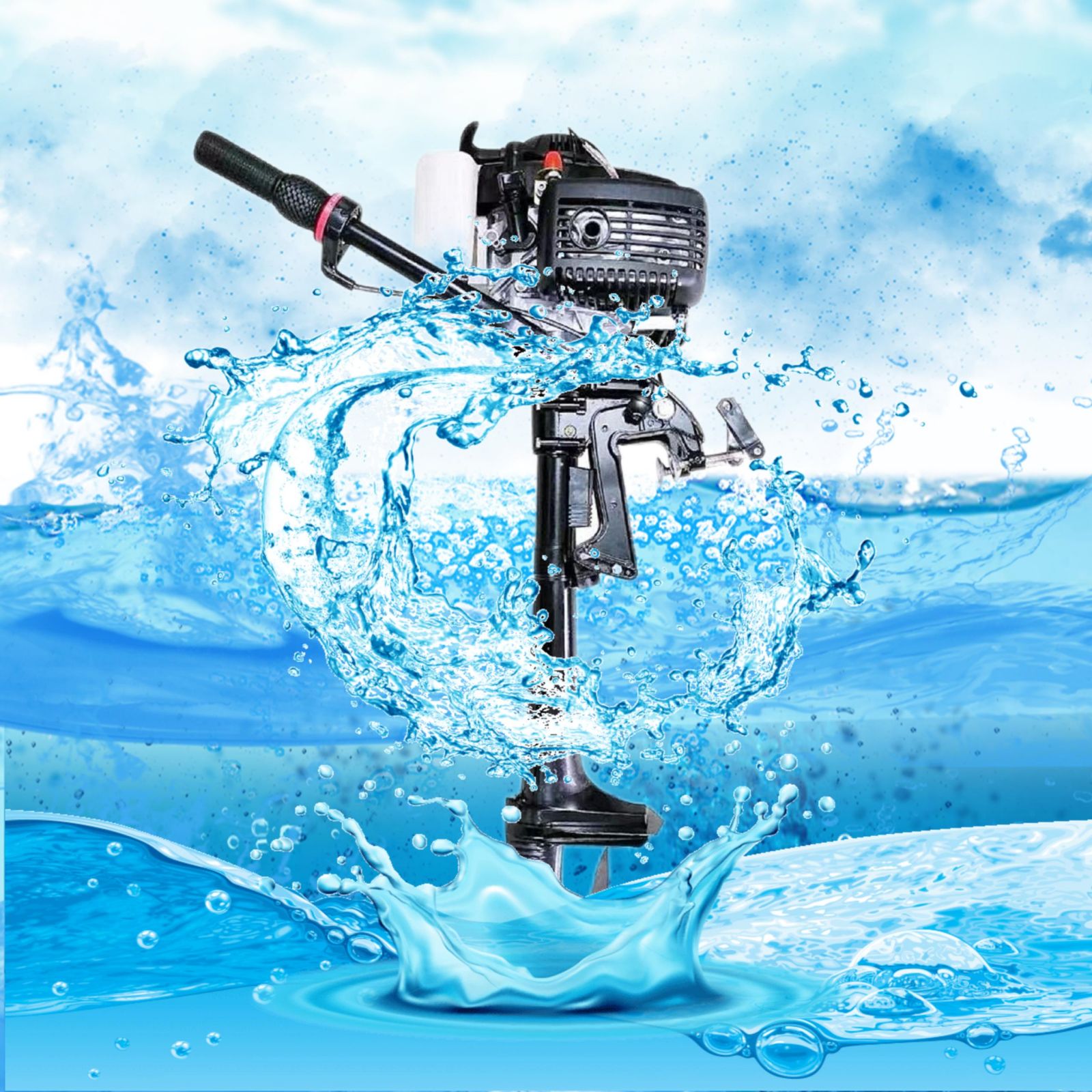 4 Stroke 4.0HP Outboard Motor Air Cooling Boat Engine Inflatable Boat Motor (Presale)