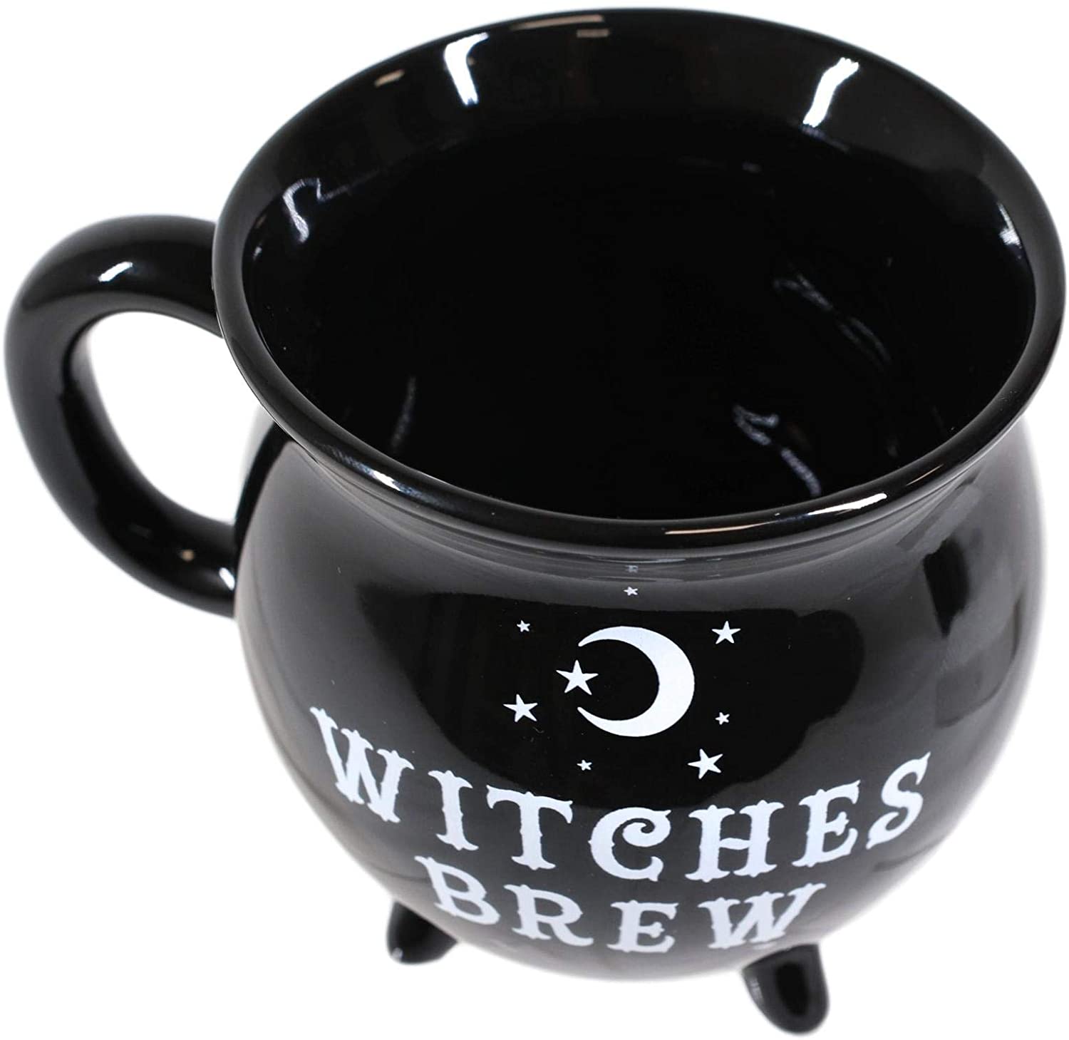 Halloween Coffee Mug Witches Brew Black Cauldron Coffee Mug Cup With Moon & Stars