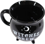 Halloween Coffee Mug Witches Brew Black Cauldron Coffee Mug Cup With Moon & Stars