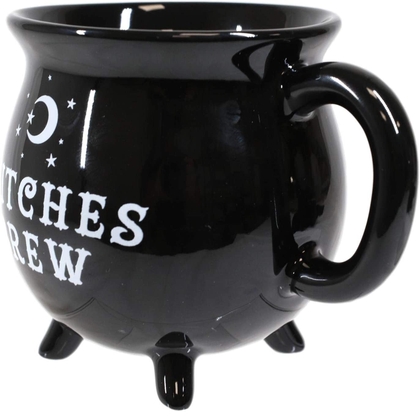 Halloween Coffee Mug Witches Brew Black Cauldron Coffee Mug Cup With Moon & Stars