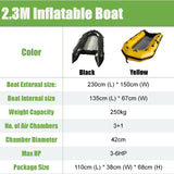 2.3M/3.0M/3.6M Inflatable Boat Dinghy Tender Pontoon Rescue & Dive Boat Fishing Boat with Hard Air-Deck Floor