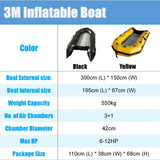 2.3m/3.0m/3.6m Inflatable Dinghy + 4 Stroke Outboard Motor 2in1 Set (Presale)