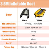 2.3m/3.0m/3.6m Inflatable Dinghy + 4 Stroke Outboard Motor 2in1 Set (Presale)