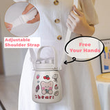 Big Belly Stainless Steel Water Bottles Leaf Proof 1000ml Large Capacity (Keep Cold and Warm)