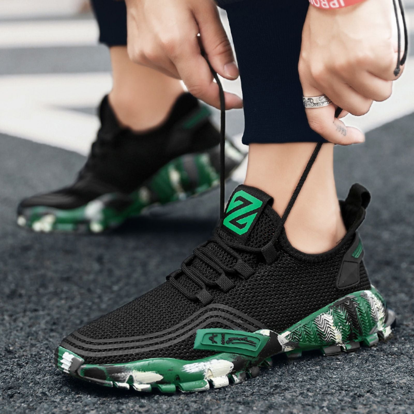 Men's Summer Sandals Running Casual Shoes Outdoor Athletic Jogging Sports Tennis Sneakers Gym Non-slip Breathable Shoes