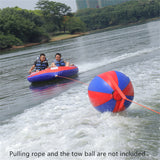 2-Rider Inflatable Towable Booster Tube with Front Tow Point Water Boating Float Tow Raft