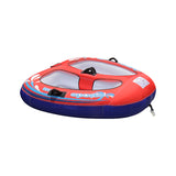 2-Rider Inflatable Towable Booster Tube with Front Tow Point Water Boating Float Tow Raft
