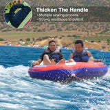 2-Rider Inflatable Towable Booster Tube with Front Tow Point Water Boating Float Tow Raft
