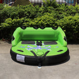 2-Rider Inflatable Towable Booster Tube with Front Tow Point Water Boating Float Tow Raft