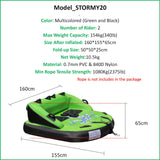 2-Rider Inflatable Towable Booster Tube with Front Tow Point Water Boating Float Tow Raft