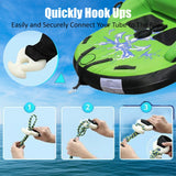 2-Rider Inflatable Towable Booster Tube with Front Tow Point Water Boating Float Tow Raft