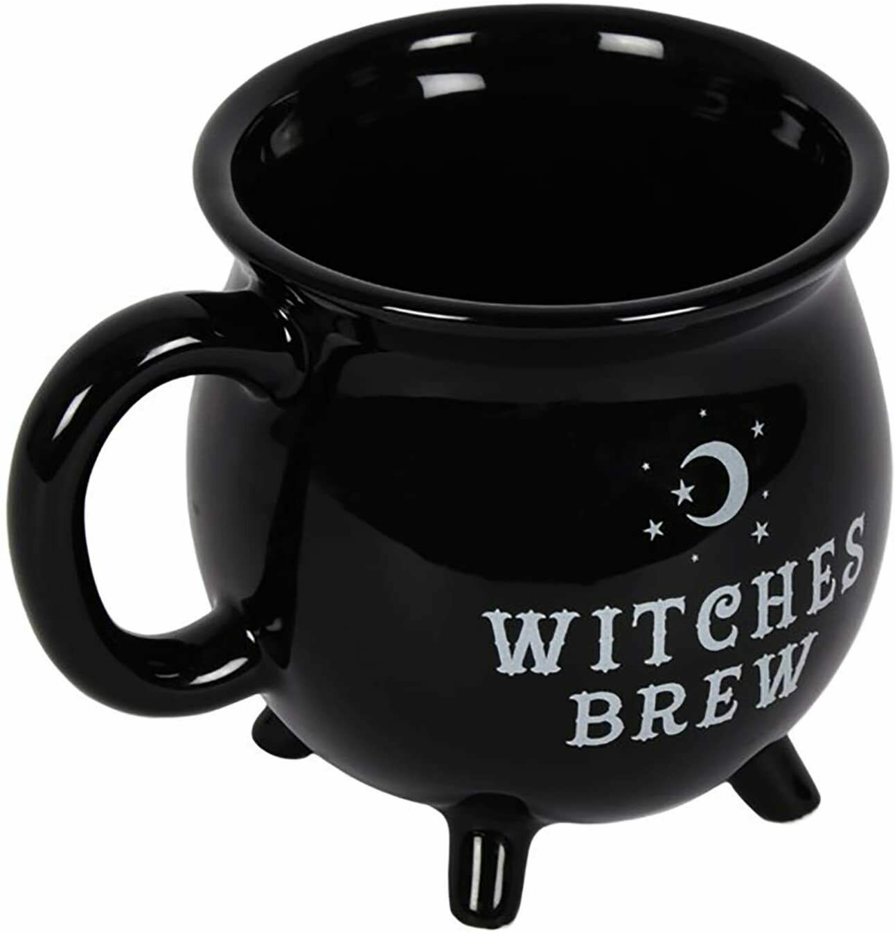 Halloween Coffee Mug Witches Brew Black Cauldron Coffee Mug Cup With Moon & Stars