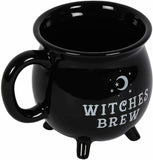 Halloween Coffee Mug Witches Brew Black Cauldron Coffee Mug Cup With Moon & Stars