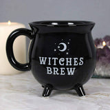 Halloween Coffee Mug Witches Brew Black Cauldron Coffee Mug Cup With Moon & Stars