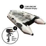 2.3M/3.0M/3.6M Inflatable Dinghy + 48V Electric Motor 2in1 Set