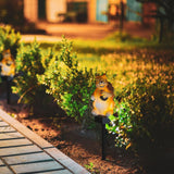 Solar Garden Light Simulation Animal Resin Lamp Outdoor Waterproof Landscape Decorative Solar Lawn Light Ground Insert Lamp Squirrel 3 Pack