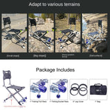 Fishing Chair with aluminum alloy for all-terrains portable multifunctional folding adjustable reclining chair with hind legs