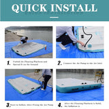 Inflatable Dock Floating Platform｜Inflatable Fishing Pontoon｜Inflatable Swimming Water Platform