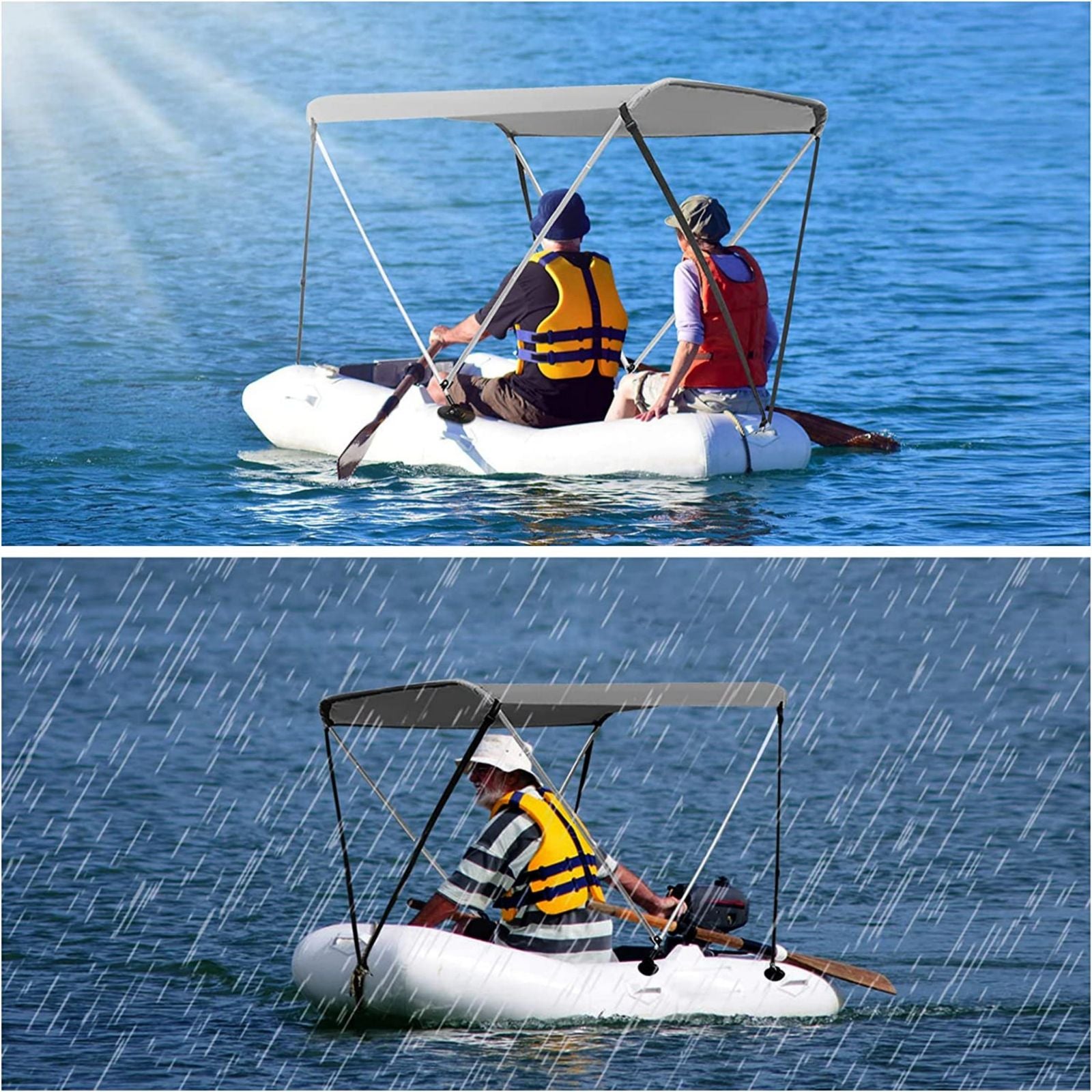 Inflatable Boat Sunshade Awning Canopy for Added Comfort – Jack's Aqua  Sports