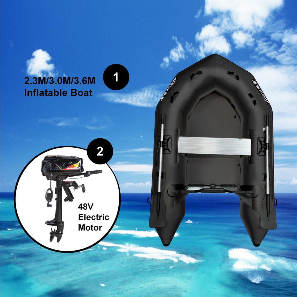 2.3M/3.0M/3.6M Inflatable Dinghy + 48V Electric Motor 2in1 Set – Jack's ...