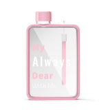 A5 Flat Water Bottle for Cold Drink/Warm Drink - BPA Free Water Bottle - Leak Proof. 380ml