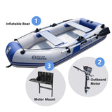 Solar Marine 2.3M/3.0M/3.6M Inflatable Boat + 4 Stroke Outboard Motor + Motor Mount 3in1 Set