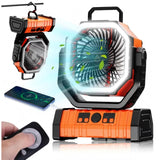 Portable Camping Fan with LED Lantern Light 20000mAh