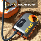 Car Power Wired Digital 12V DC Electric Sup Air Pump Inflator 20PSI Adjustable High Pressure Portable Paddle Board Pump, Inflation Deflation 2 in 1 Paddle board Pump Air Inflator for Paddle Board, Kayaks, Inflatable Tent, Boats, Pool