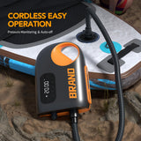 Car Power Wired Digital 12V DC Electric Sup Air Pump Inflator 20PSI Adjustable High Pressure Portable Paddle Board Pump, Inflation Deflation 2 in 1 Paddle board Pump Air Inflator for Paddle Board, Kayaks, Inflatable Tent, Boats, Pool