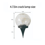 Garden Solar Lights Cracked Glass Ball Outdoor Waterproof-Solar Balls Outdoor Decorations Solar Globe Lights for Pathway Patio Yard Lawn Backyard 3 Pack