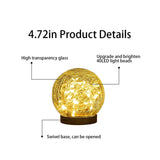 Garden Solar Lights Cracked Glass Ball Outdoor Waterproof-Solar Balls Outdoor Decorations Solar Globe Lights for Pathway Patio Yard Lawn Backyard 3 Pack