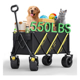 Foldable Wagons Cart, Collapsible Wagon Foldable Wagon, Heavy Duty Garden Cart, Portable Cart with Large All-Terrain for Camping, Garden, Beach, Picnics, Shopping, Outdoor Use