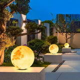 Outdoor Solar Powered LED Moon Lights Waterproof Landscape Lighting Globe Light Pathway Yard Patio Garden Lawn Ornament Sphere Lights Party Decor 1 Pack