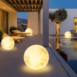 Outdoor Solar Powered LED Moon Lights Waterproof Landscape Lighting Globe Light Pathway Yard Patio Garden Lawn Ornament Sphere Lights Party Decor 1 Pack