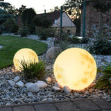 Outdoor Solar Powered LED Moon Lights Waterproof Landscape Lighting Globe Light Pathway Yard Patio Garden Lawn Ornament Sphere Lights Party Decor 1 Pack