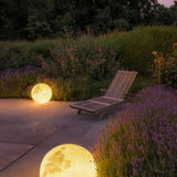 Outdoor Solar Powered LED Moon Lights Waterproof Landscape Lighting Globe Light Pathway Yard Patio Garden Lawn Ornament Sphere Lights Party Decor 1 Pack