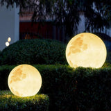 Outdoor Solar Powered LED Moon Lights Waterproof Landscape Lighting Globe Light Pathway Yard Patio Garden Lawn Ornament Sphere Lights Party Decor 1 Pack