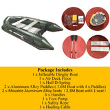2.3m/3.0m/3.6m Inflatable Dinghy + 4 Stroke Outboard Motor 2 in 1 Set