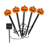 2 Pack Pumpkin Lights, Garden Lights, 5 in 1 Halloween Solar Lights Halloween Decoration, Waterproof Decorative Outdoor Holiday Party Supplies 3D Pathway Lights for Garden, Lawn, Yard, Patio, Potted Plant