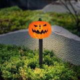 2 Pack Pumpkin Lights, Garden Lights, 5 in 1 Halloween Solar Lights Halloween Decoration, Waterproof Decorative Outdoor Holiday Party Supplies 3D Pathway Lights for Garden, Lawn, Yard, Patio, Potted Plant