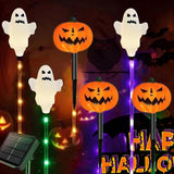 2 Pack Pumpkin Lights, Garden Lights, 5 in 1 Halloween Solar Lights Halloween Decoration, Waterproof Decorative Outdoor Holiday Party Supplies 3D Pathway Lights for Garden, Lawn, Yard, Patio, Potted Plant