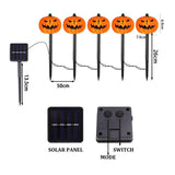 2 Pack Pumpkin Lights, Garden Lights, 5 in 1 Halloween Solar Lights Halloween Decoration, Waterproof Decorative Outdoor Holiday Party Supplies 3D Pathway Lights for Garden, Lawn, Yard, Patio, Potted Plant