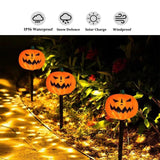 2 Pack Pumpkin Lights, Garden Lights, 5 in 1 Halloween Solar Lights Halloween Decoration, Waterproof Decorative Outdoor Holiday Party Supplies 3D Pathway Lights for Garden, Lawn, Yard, Patio, Potted Plant